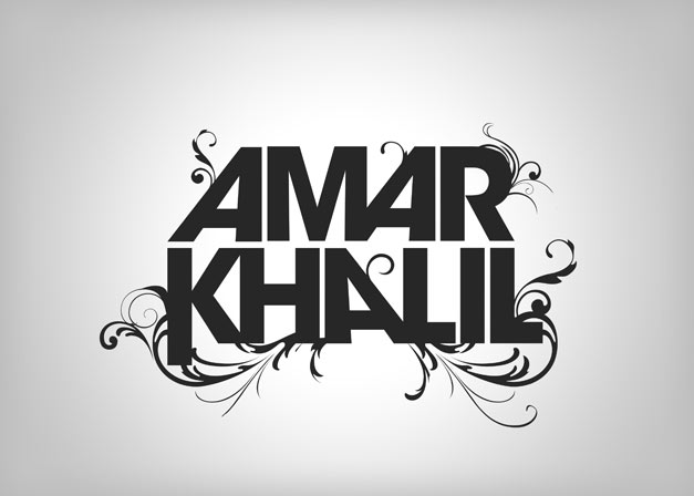 amar khalil born again cd cover artistic liquid logo